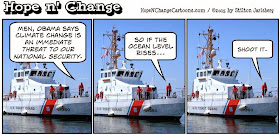 obama, obama jokes, political, humor, cartoon, conservative, hope n' change, hope and change, stilton jarlsberg, coast guard, climate change, national security