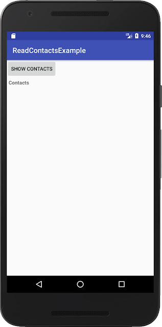 Android Read Contacts Demo