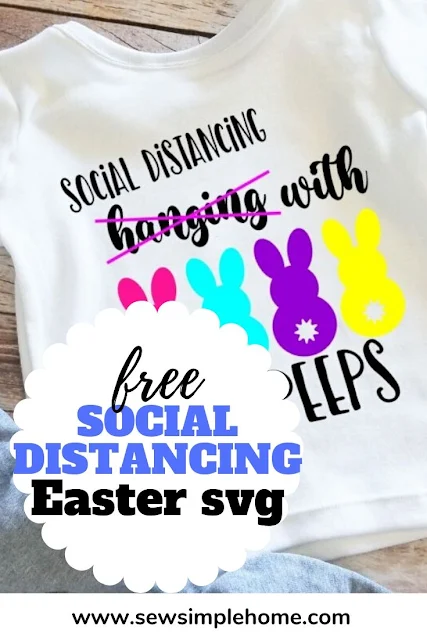 Get ready for Easter this year with this silly free hanging with my peeps svg