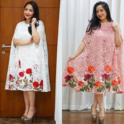 Contoh Model Gaun Pesta Brokat Simple Terbaru