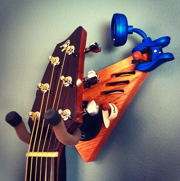 Guitar, Gift, hook, holder, mount, display, unique, custom, multi-hanger, wall-mount, decorative, musician