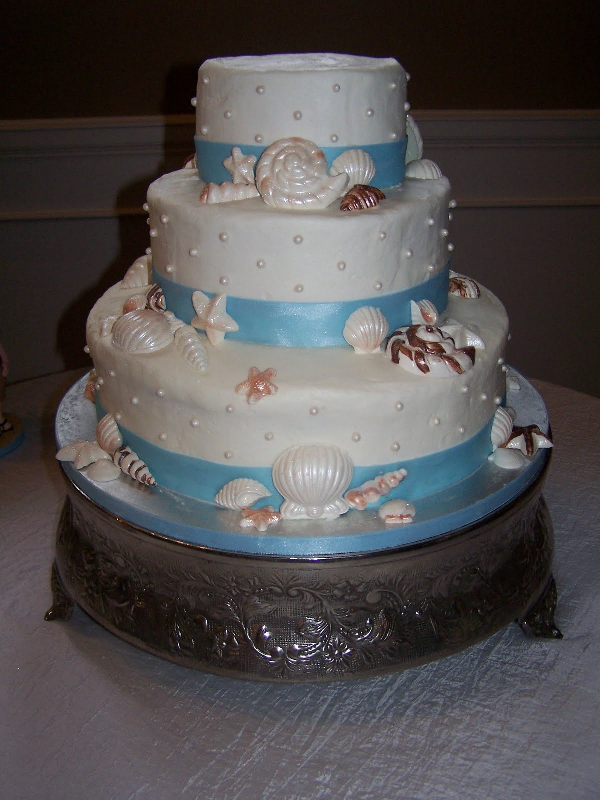 Beach Theme Wedding Cake