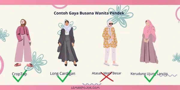 Contoh Gaya Berpakaian Wanita Pendek