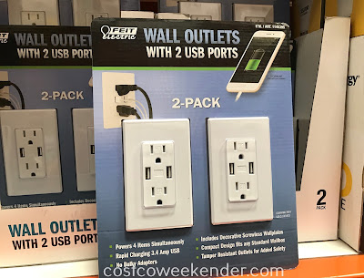 Charge up to 4 devices simultaneously with the Feit Electric Wall Outlets with USB Ports