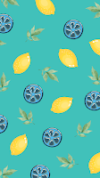 Lemon Pattern Preppy Wallpaper