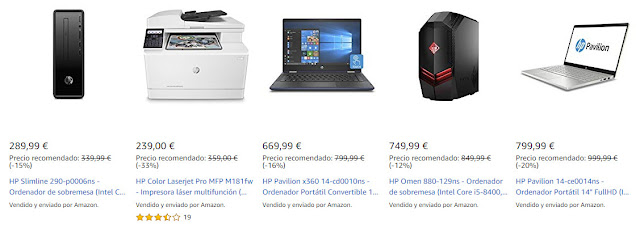 Mejores ofertas de la promoción HP Days de Amazon