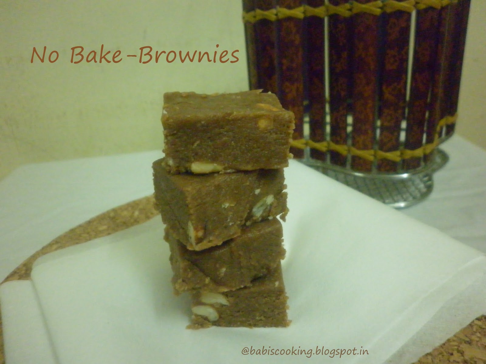 Biscuit brownies- no baka