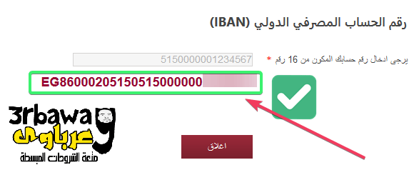 كود IBAN ابان الخاص بك