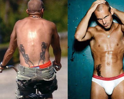 Freddie Ljungberg has two rather large black panther tattoos one located on 