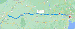Tomando el desvío por Alegrete y Santa María se suman menos de 30 kilómetros