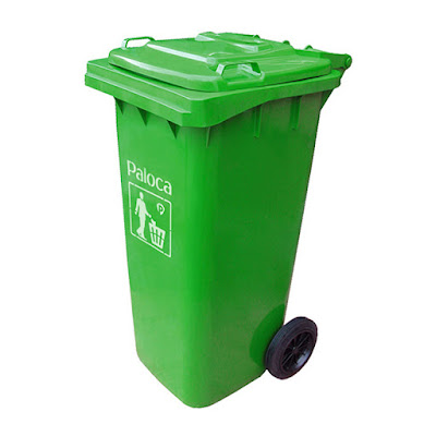 Thùng đựng rác 240 lít bằng nhựa HDPE màu xanh lá