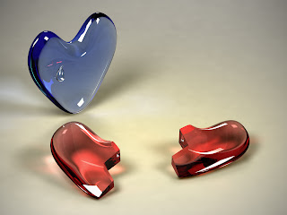 3D Hearts wallpaper