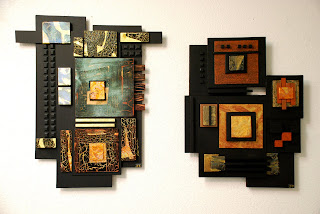 Wall Jewelry No. 37 and No. 38 by Janet McIntyre