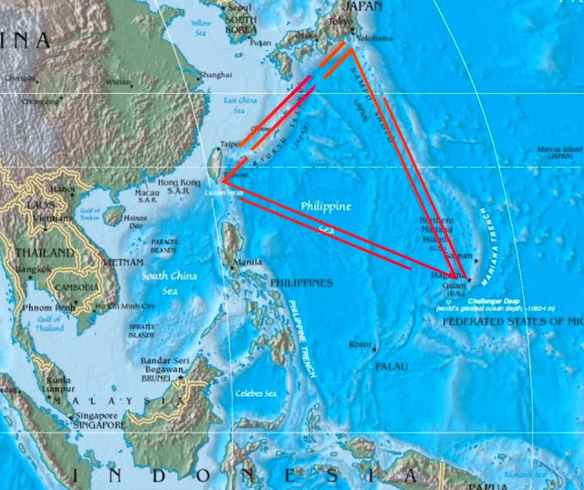 Треугольник Формоза включает большую часть северо-востока Филиппинского моря