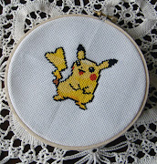 I found this Pikachu pattern at Cross me not. It didn't take very long to .