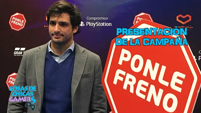 carlos sainz y playstation en la campaña #ponlefreno