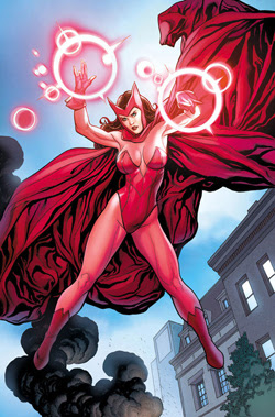 an image of Scarlet Witch aka Wanda Maximoff using her chaos magic.