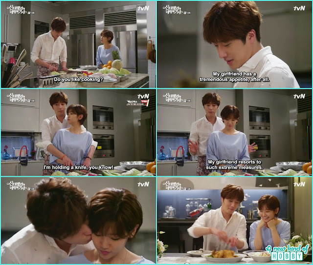  ji won kiss ha won in kitchen and make her a whole fried chicken - Cinderella and Four Knights - Episode 13 Review (Eng Sub)