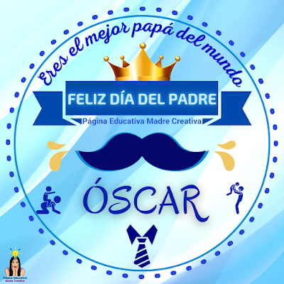 Solapín Nombre Óscar para redes sociales por Día del Padre