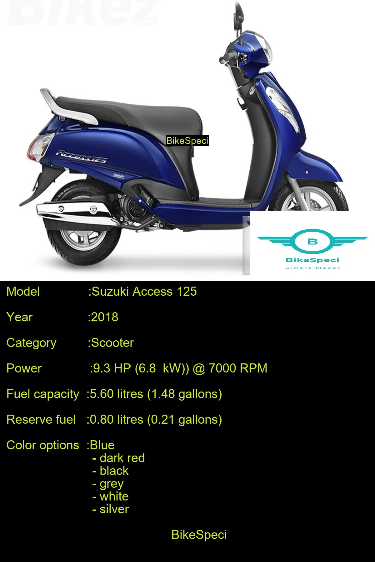 Suzuki Access 125 Price Photos Millage Speed Colours Etc Bikespeci Price Photos Millage Speed Colours Etc