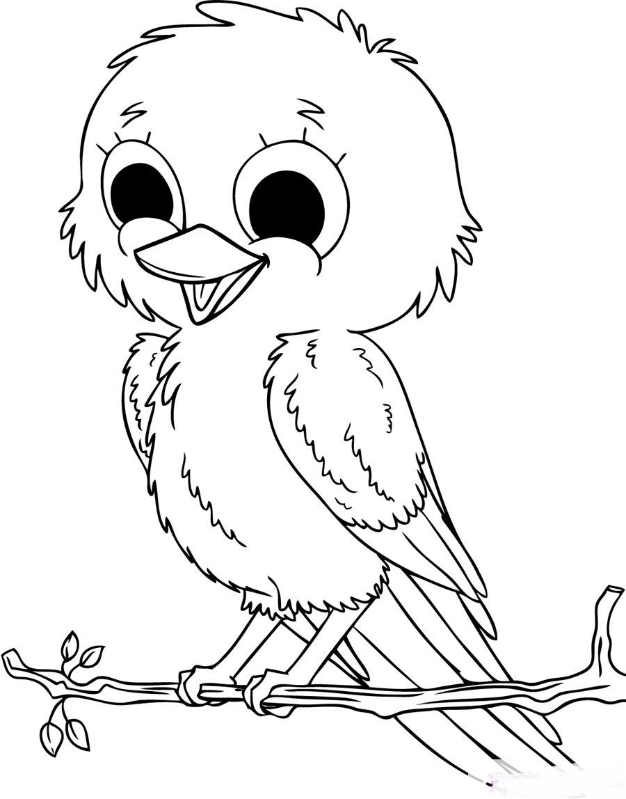 Download Cute Baby Birds Coloring Pages To Printables