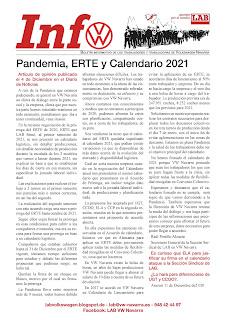 Pandemia, ERTE y Calendario 2021