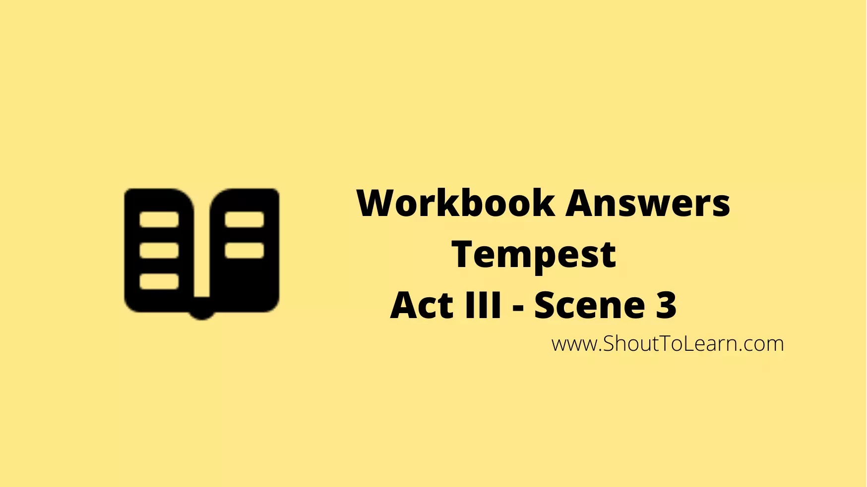 Workbook Answers of Tempest Act 3 Scene 3