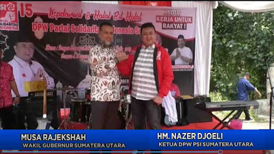 Kopdarwil dan Halalbihalal PSI SUMUT, Ketua DPW PSI Sumut, Nezar Djoeli Dukung Musa Rajekshah alias Ijeck Pilkada Sumut 2024.