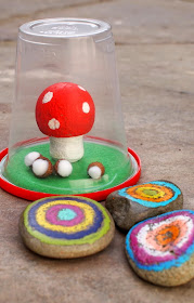how to make a DIY recycled mushroom terrarium- kids craft