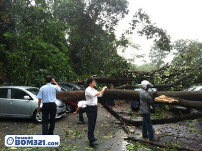 Kejadian Hujan Ribut Parking RHB Jalan Tun Razak 3.2.2011 (Gambar)