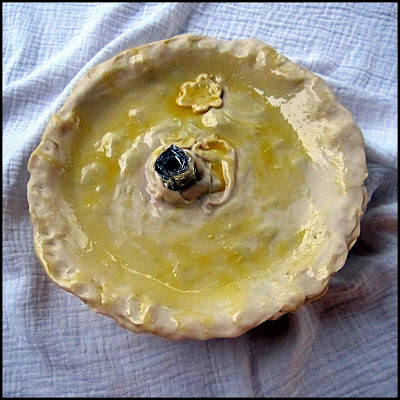 Hors table de Pauline -  Tourte au saumon et aux champignons.