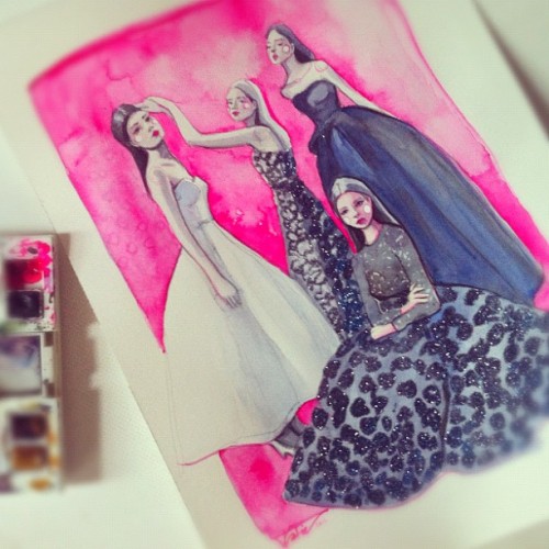 Beautiful fashion illustration by Katie Rodgers