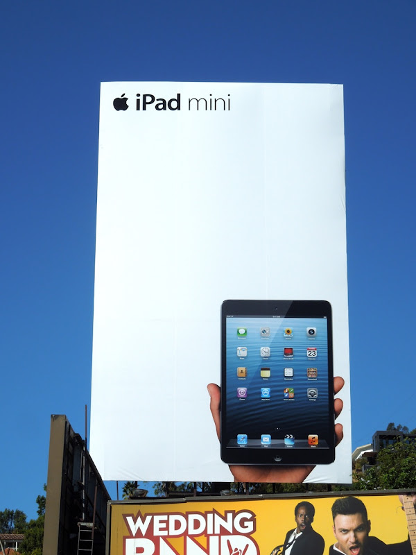 Giant black iPad mini billboard Sunset Strip