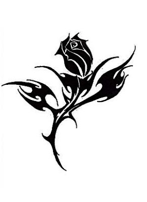 tribal rose tattoo design 2