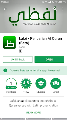 Catatan Ikrom Aplikasi Android Lafzi di Google Play Store