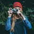 Girl with camera style vintage