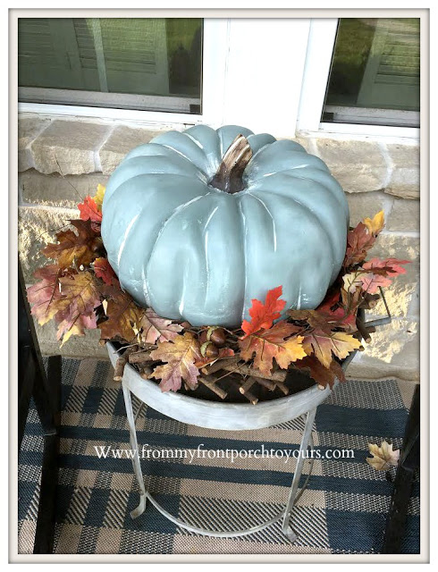 Fall- Decor-Chalk-Paint-Pumpkins-DIY-From My Front Porch To Yours