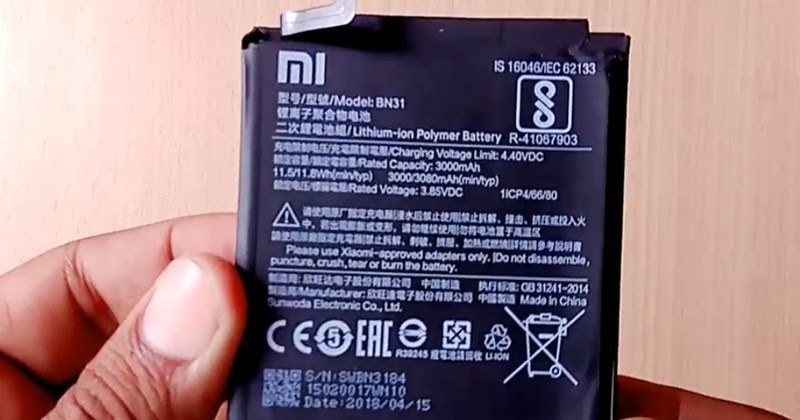 Spesifikasi dan Test Baterai Original Xiaomi Redmi S2