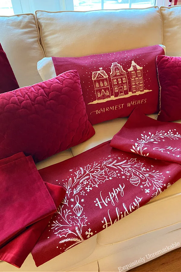 Red Christmas Pillow Covers