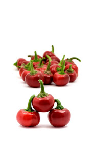 Cherry bomb chili focus on trio