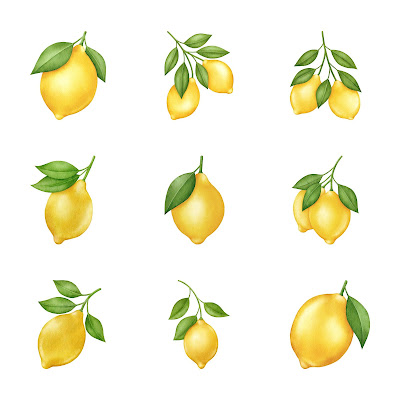 200 + Cartoon Images of Lemon fruit