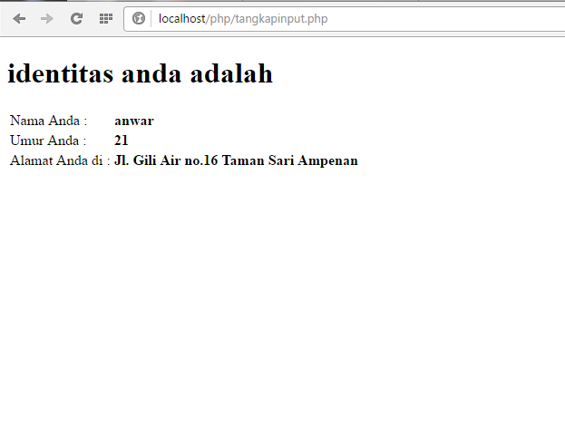 hasil script form