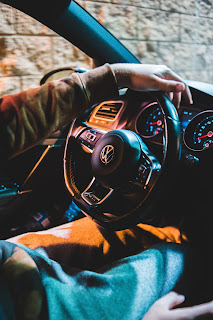 Hands on steering wheel