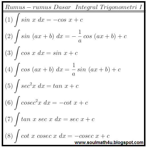 Integral Trigonometri - Belajar Matematika Online