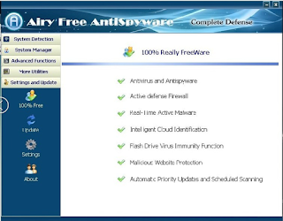 برنامج مكافحة الفيروسات للكمبيوتر Airy Free AntiSpyware