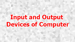 Output and Input Devices of Computer 