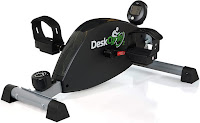 DeskCycle 2 Under Desk Bike Pedal Exerciser, features reviewed with high-inertia flywheel, 8 magnetic resistance levels, fits under desks as low as 27"