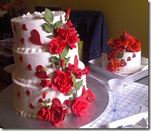 Blue Ivy Cakery Red Rose Wedding Cake