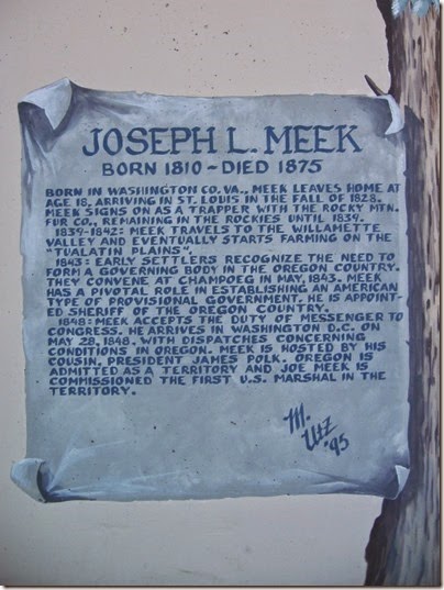IMG_2759 Joseph Meek Mural on Elks Lodge Building in Oregon City, Oregon on August 19, 2006