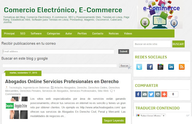 Blog de Comercio Electronico, E-Commerce